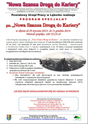 POWIATOWY URZĄD PRACY W LĘBORKU  INFORMUJE